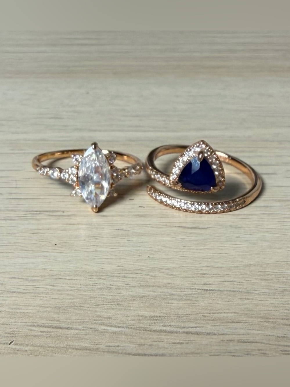 Bomb Party Ring Set Size 10 Rose Gold Plated